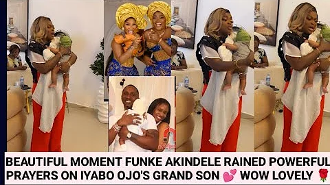 Trending video of funke akindele declaring blessings upon iyabo ojo grandson 🙏