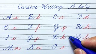 Cursive writing a to z abcd | English capital & small letters abc | Cursive handwriting practice