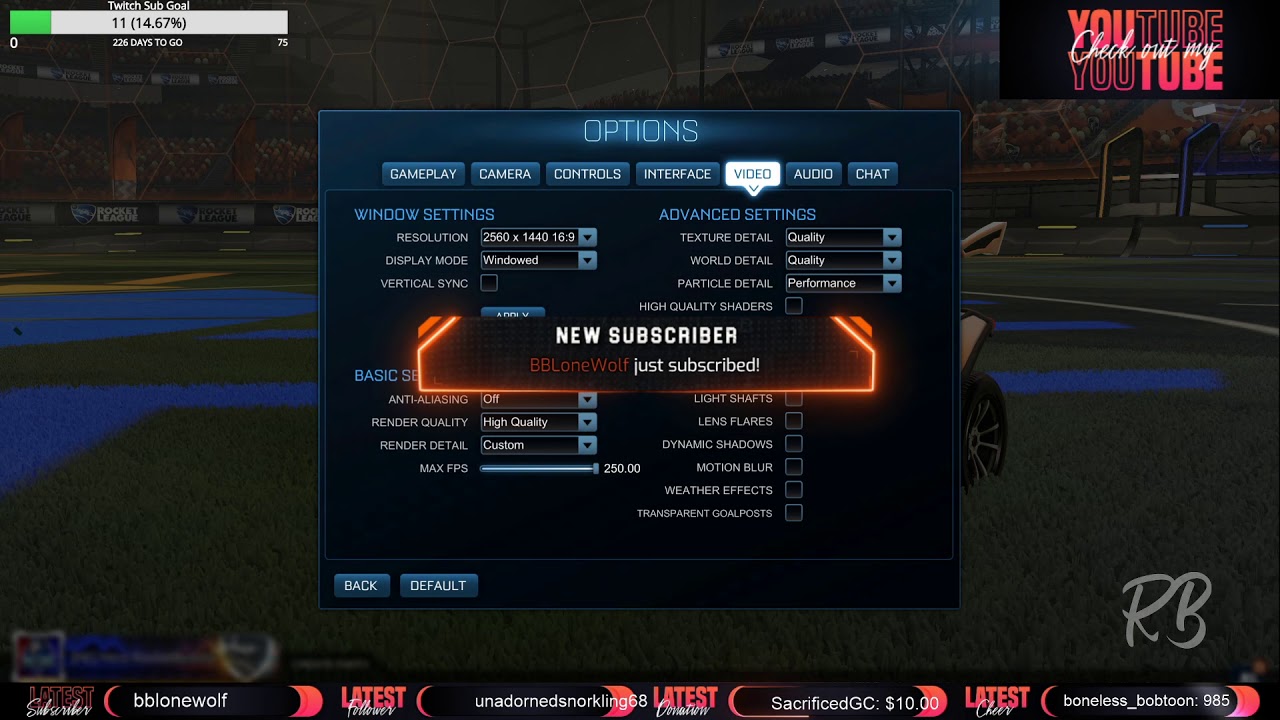 Highlight Rocket League Finished the 250 Tournament Today