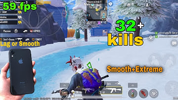 PUBG 4.1 Update iphone XR Smooth+Extreme 60 Fps Gameplay in 2025 ❄️ |PUBG MOBILE New Update