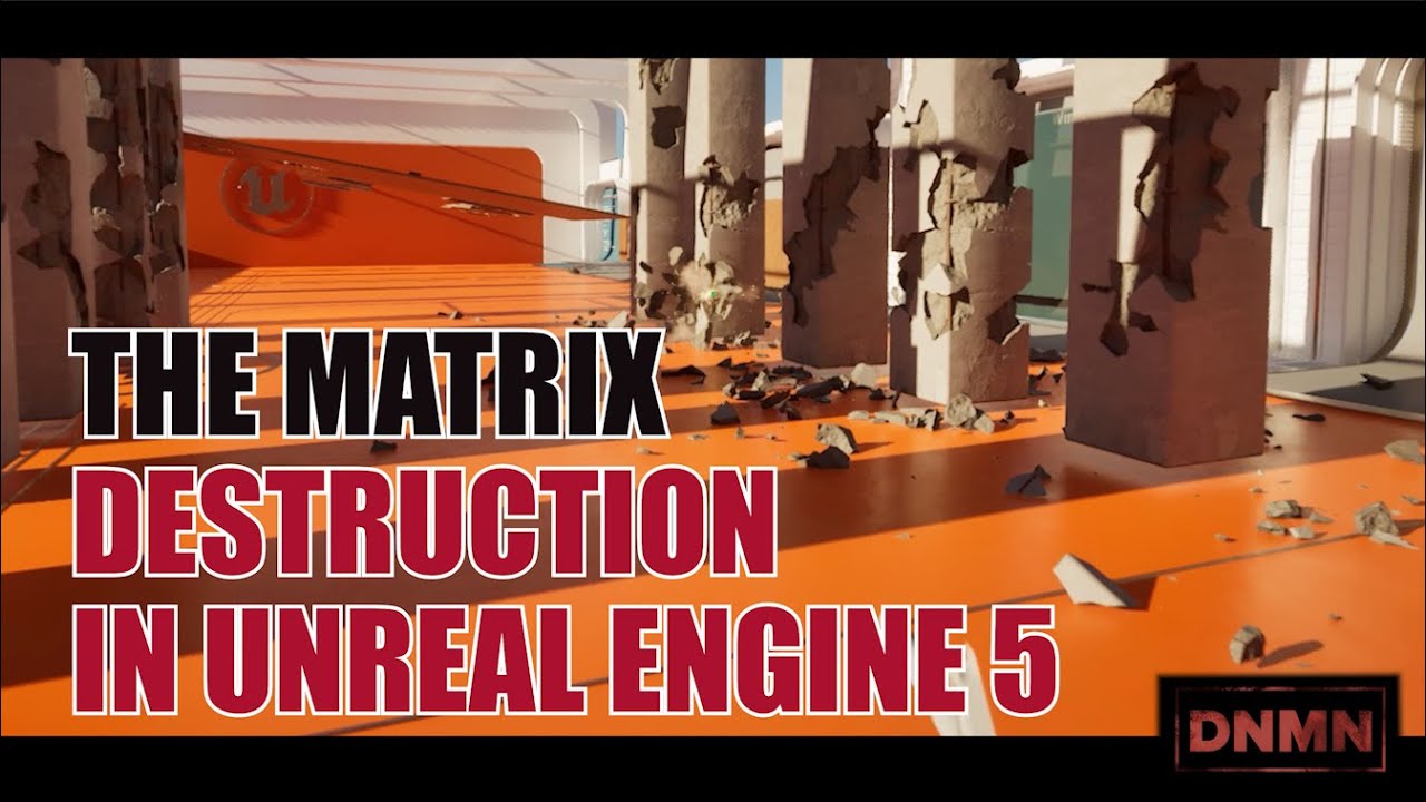 Chaos Destruction in Unreal Engine 5 - Matrix Lobby Shootout Test - YouTube