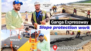 Slope protection work on gangaexpressway | new update binawar | Abhishek vlogs