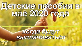 Когда будут выплачиваться детские пособия в мае 2020 году