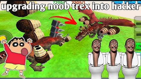 Upgrading noob trex into hacker with #shinchan #skibiditoilet #chop