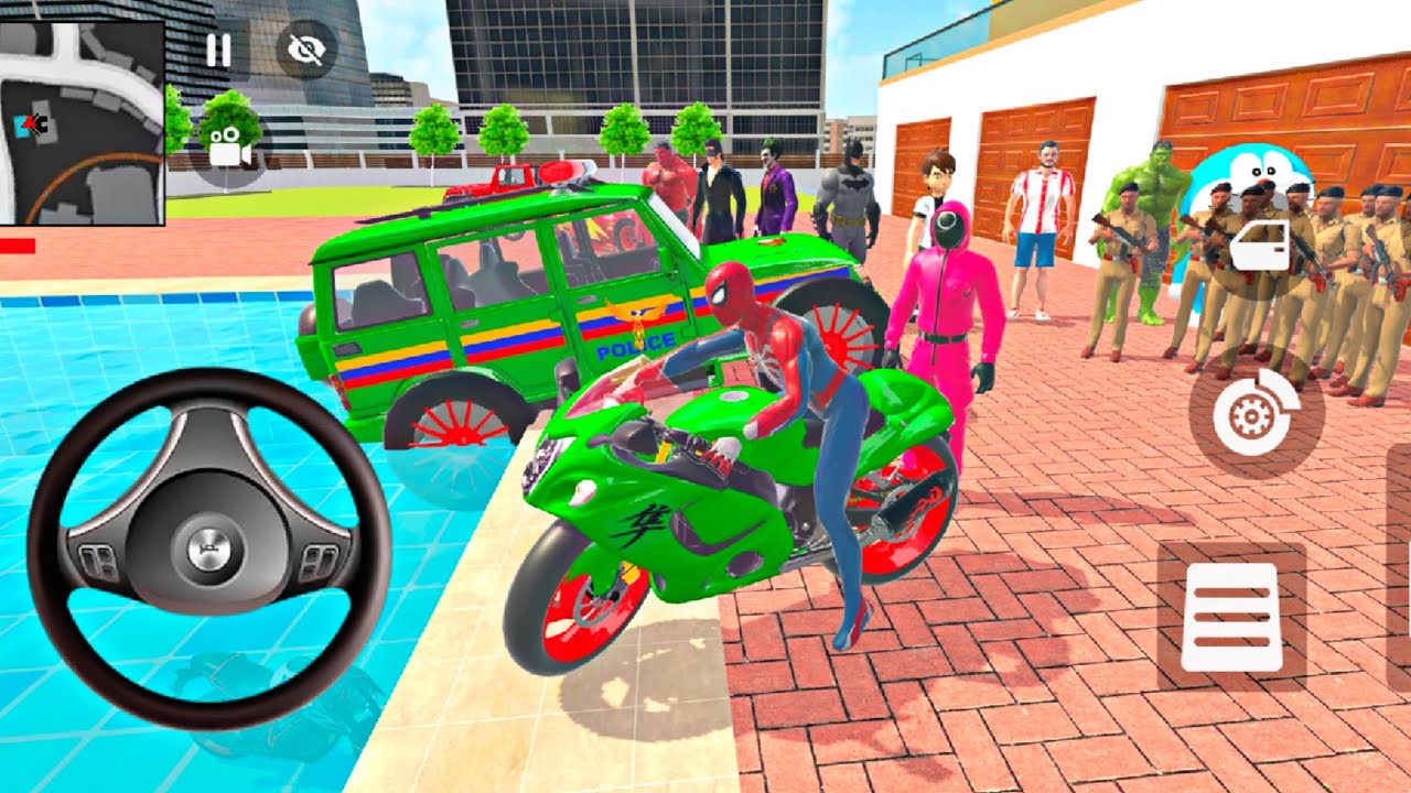 🥰Spiderman Monster Mc Queen Car 🦚Thung Thung & Scary Teacher Fight 🥰Modified Police Car Showroom🎉