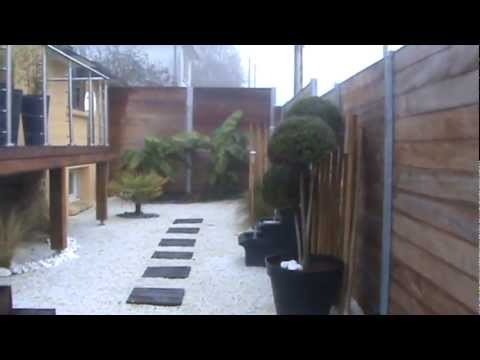 Terrasse bois exotique , jardin zen et fontaine youtube