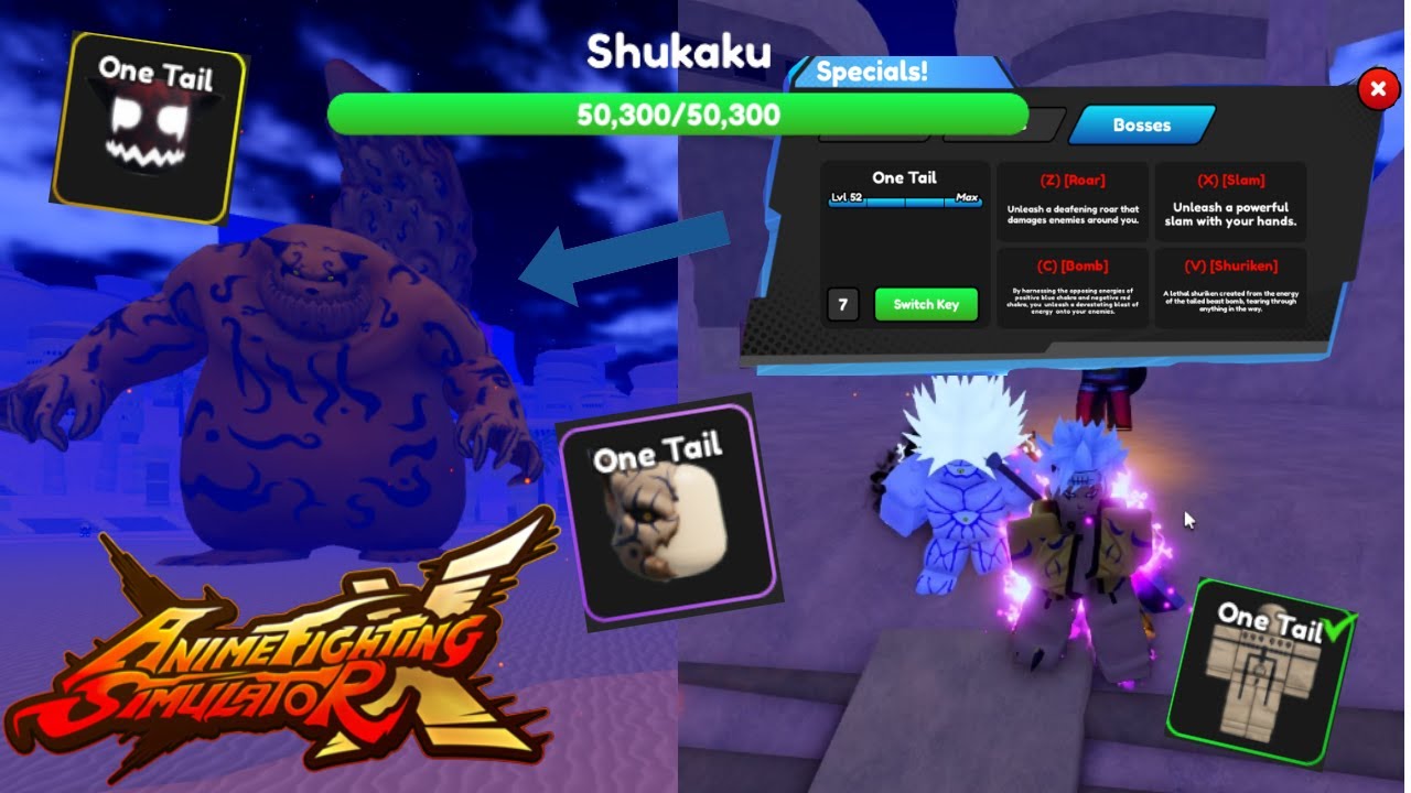 Shukaku One Tail in Anime Fighting Simulator X 