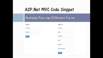 Multiple Post via Different Forms on Single View | ASP.Net MVC