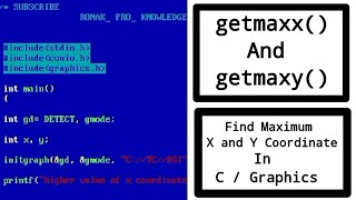 getmaxx() And getmaxy() in computer graphics ||Program 12 || How use getmaxx() and getmaxy()function