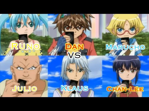 Bakugan AMV Dan, Runo, & Marucho vs Klaus, Julio, & Chan Lee