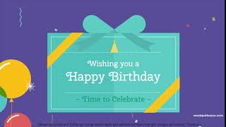 Animated Happy Birthday Video Greetings with Music