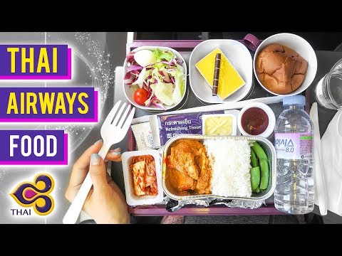 Thai Airplane Food ► Pork Curry on Thai Airways from ICN to BKK to HKT