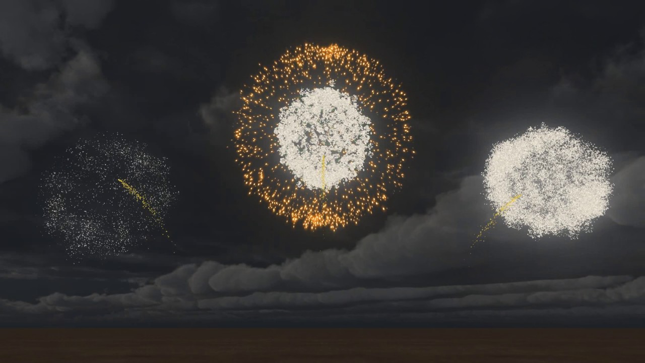 Virtual Fireworks Show with FWsim