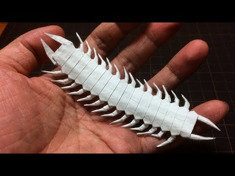 折り紙 ムカデの折り方 Centipede Origami Youtube