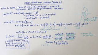 L3 3.3 Proof of the compound angle formulae, part 2 (cos (A+B), sin and tan)