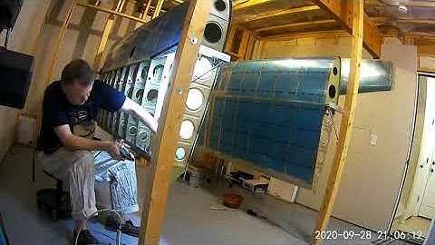 Riveting aileron gap fairing RV-7