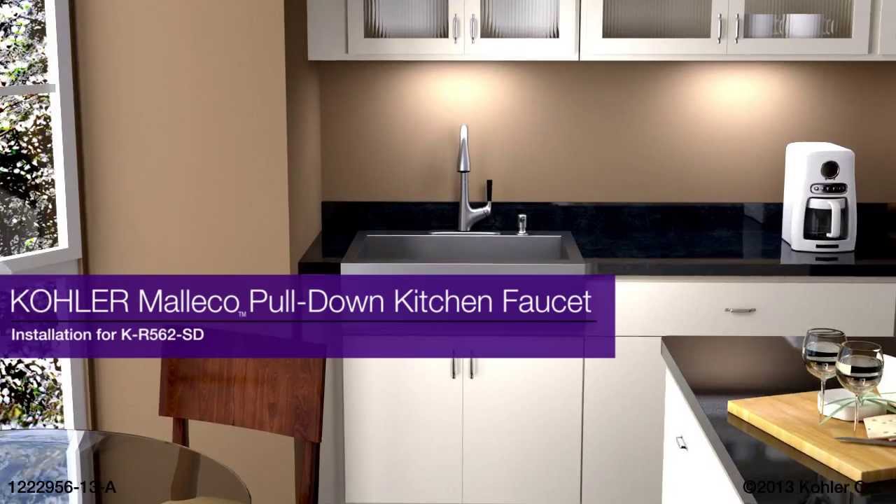 Installation Malleco Pull Down Kitchen Faucet Youtube