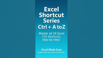 🎬 Intro: Excel Keyboard Shortcuts (Ctrl + A to Ctrl + Z Series)