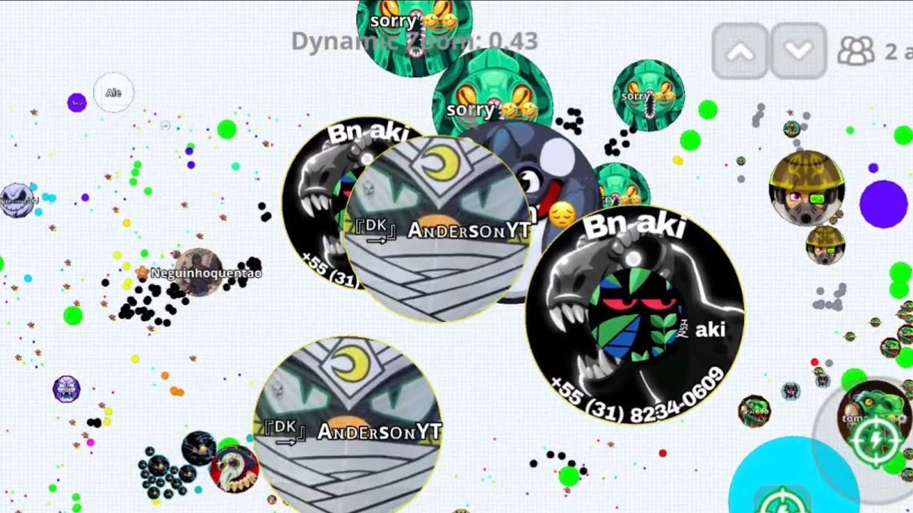 THE BEST DUO 😈👀😏SOLO(AGAR.IO MOBILE