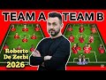 ROBERTO DE ZERBI✅ | Manchester United Potential TEAM A AND TEAM B Under DE ZERBI Season 2026/2027