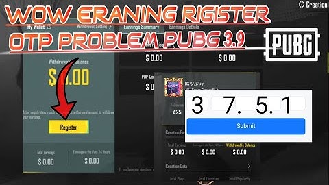 PUBG 3.9 wow  Creator Signup Problem | OTP Not Coming?