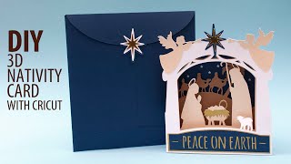 3D Nativity Card Assembly Tutorial and Svg Template