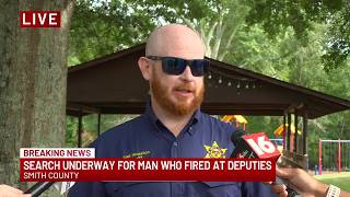 Search underway for man who fired at sheriff’s office deputies in Smith County