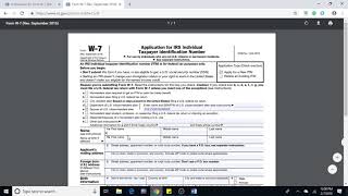 2019: How to fill ITIN application form (w7 form)