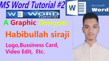 #2 MS Word Tutorial Microsoft Tutorial/Basic Of Microsoft Office Powered by #habibullasiraji Habib
