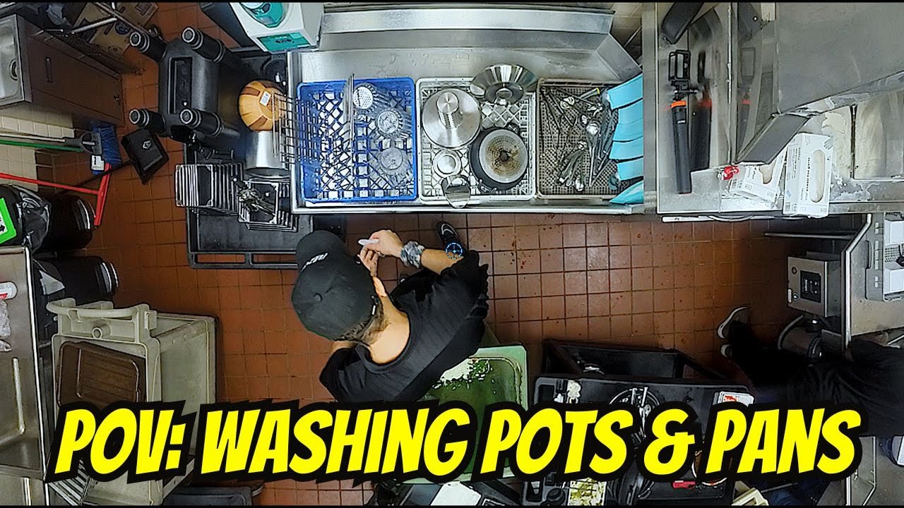 My Shift Washing Pots and Pans 🍽️ (University Kitchen POV)