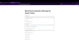 Book Recommender Web App | Sumit Yadav | Open Internship | iNeuron Intelligence