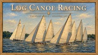 Log Canoe Racing ⛵ Calming Music & 4K Coastal TV Art