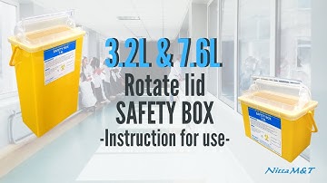 How to use SAFETY BOX Rotate lid 3.2L & 7.6L (Sharps container) Instruction Video