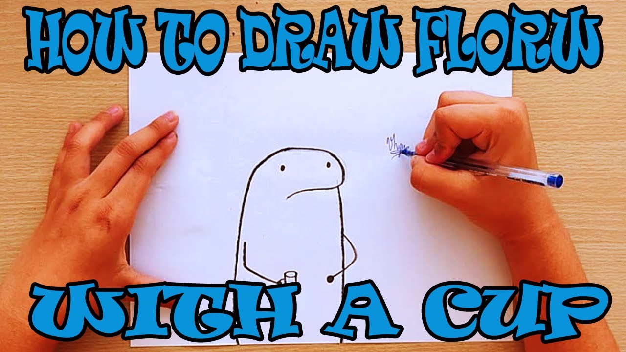 HOW TO DRAW FLORK OF COWS OF FLORK WITH A CUP I SIMPLES AND EASY - YouTube