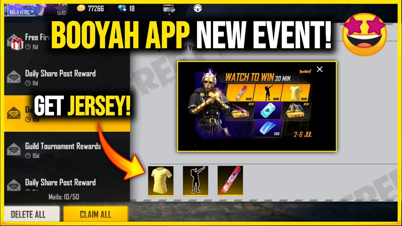 Booyah App New Watch To Win 30 Minutes Event How To Get Yellow Jersey In Watch To Win Event Youtube Booyah App New Watch To Win 30 Minutes Event How To Get Yellow Jersey In Watch To Win Event Youtube