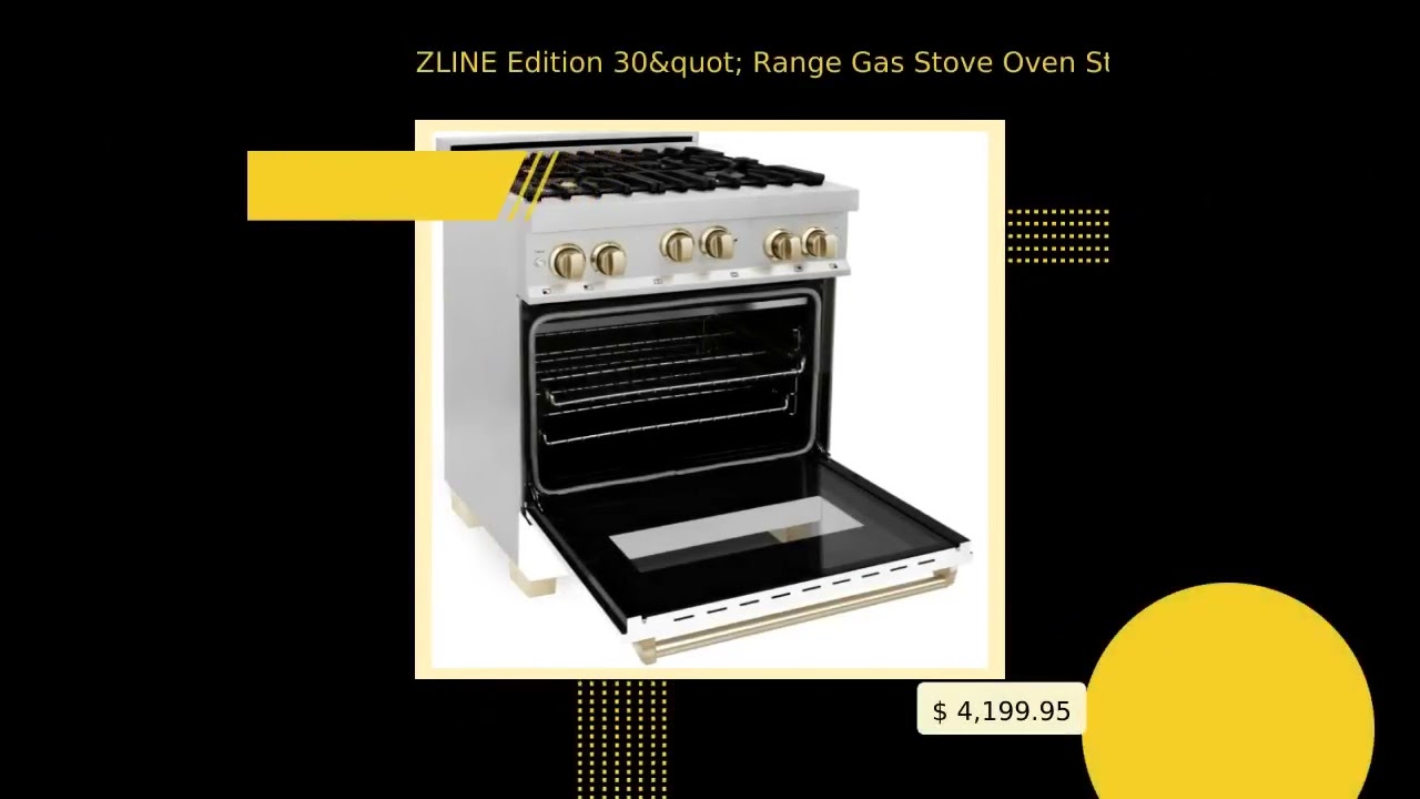 ZLINE Edition 30" Range Gas Stove Oven Stainless Champagne Bronze