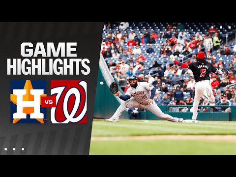 Astros vs. Nationals Game Highlights (4/21/24) 