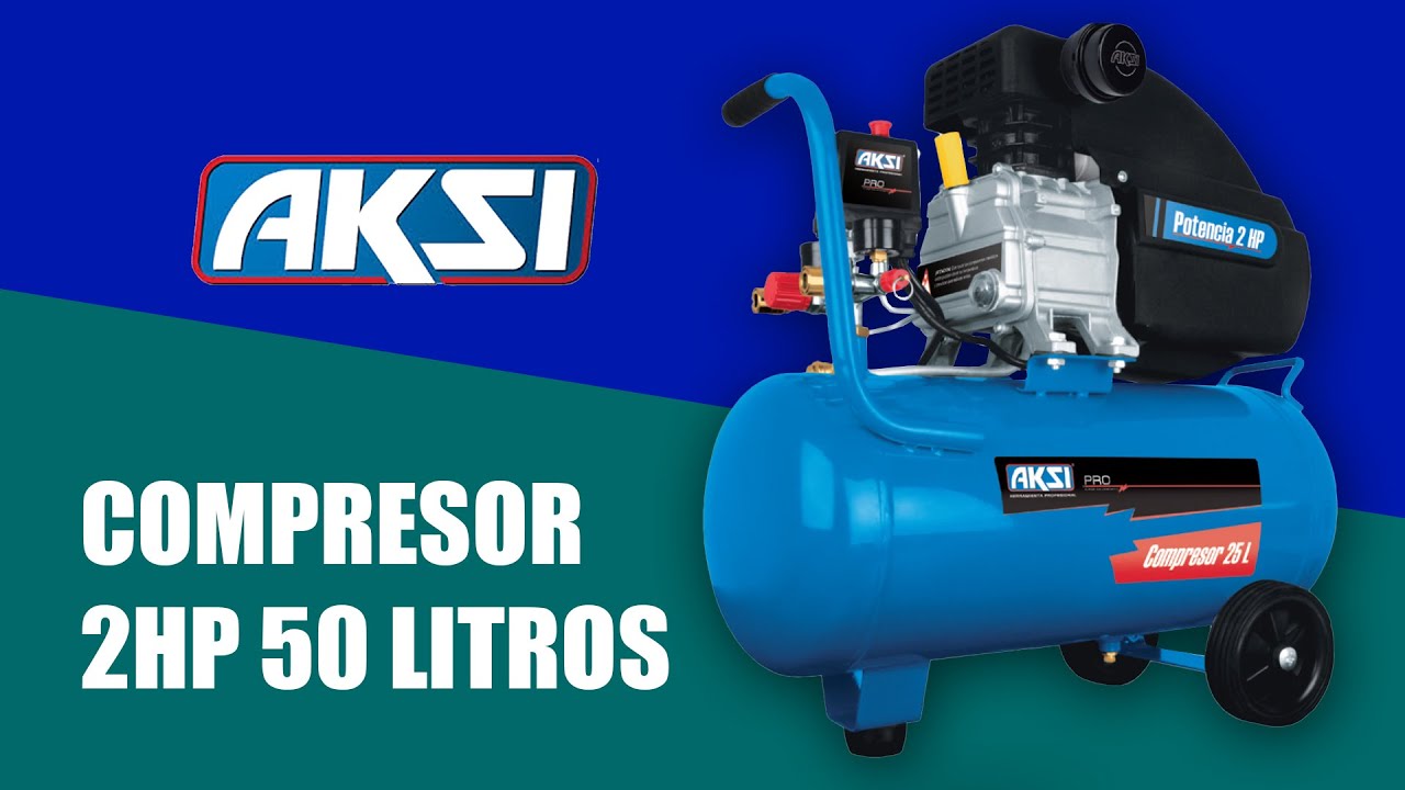 Compresor de Aire AKSI 50 Litros - YouTube
