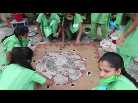 An Eco-friendly Rangoli Competition on Environment Theme by Vidhyadeep LEAF Students