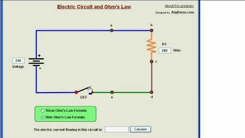 Electric circuit and Ohms law