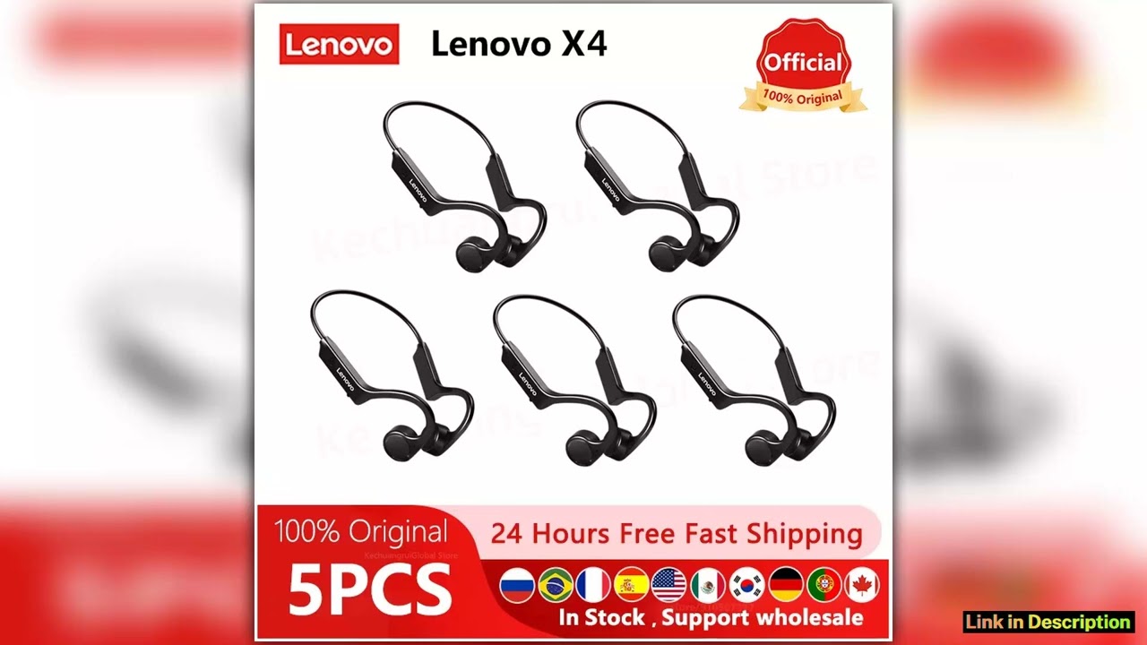 5PCS Lenovo X4 X3pro Bone Conduction Original Bluetooth Headphones X7 Air Conduct Wireless Earphone