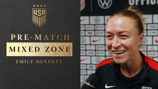 PRE-MATCH MIXED ZONE: Emily Sonnett | October 26, 2024