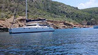 Checking Out The Hood. Cala Benirras, Ibiza. Cruising On Our Lagoon 380, Inna Peace 