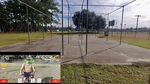 Dji Ryze Tello fly into the Metal cage: Active Track On E-Bike No obstacle avoidance or prop guards!