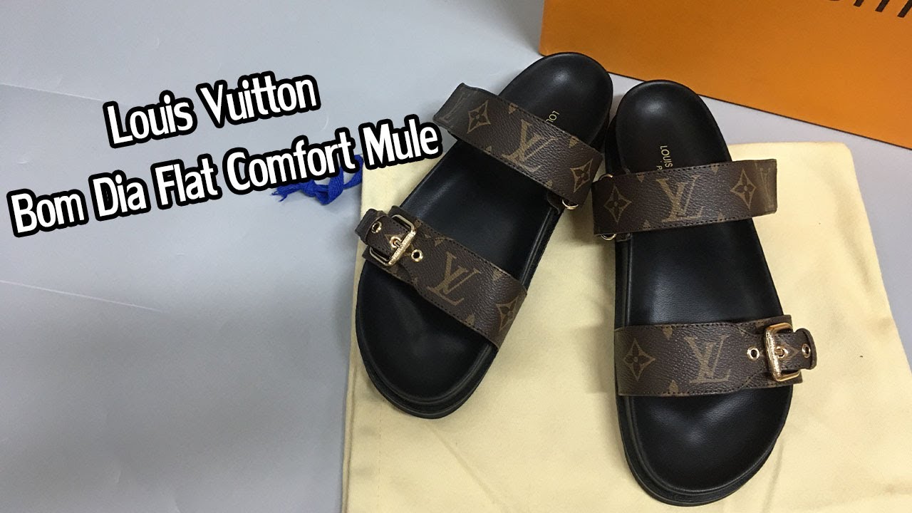 Louis Vuitton Bom Dia Flat Comfort Mule Unboxing & Review 