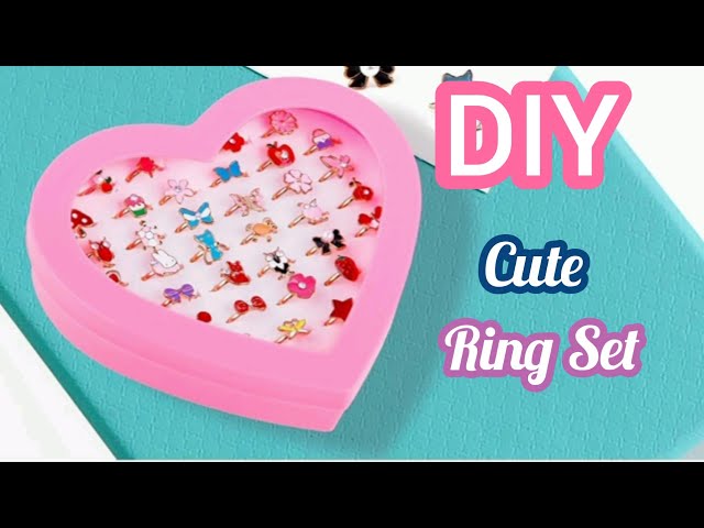 how to make paper ring set with ring box /Homemade cute ring set at  home/Diy ring /how to make ring 