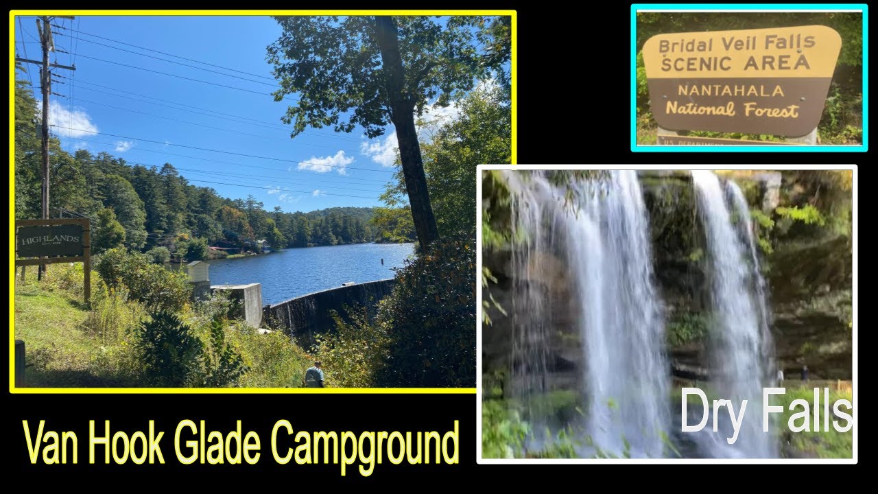 Private Campsites near Waterfalls Van Hook Glade Campground, by creek