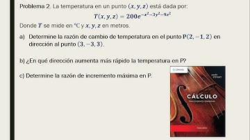 Problema 2 Aplicación de la Derivada Direccional y el Vector Gradiente