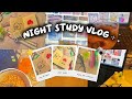 Late night study vlog🌙📚*Asthetic*slowstudy🎀noodles,drawing fun🍄 #astheticvlog#studyvlog#studyroutine
