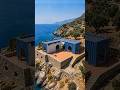 Shipping container house built on the ocean coast